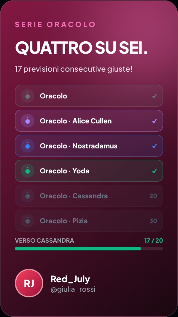 La serie Oracolo di Red_July