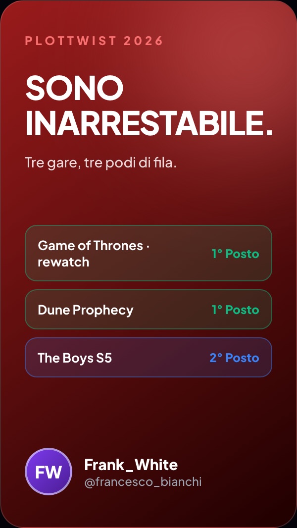 Tre podi di fila