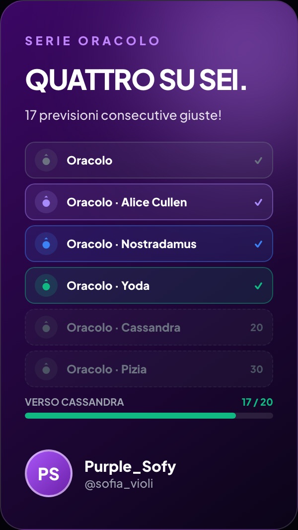 La serie Oracolo completa
